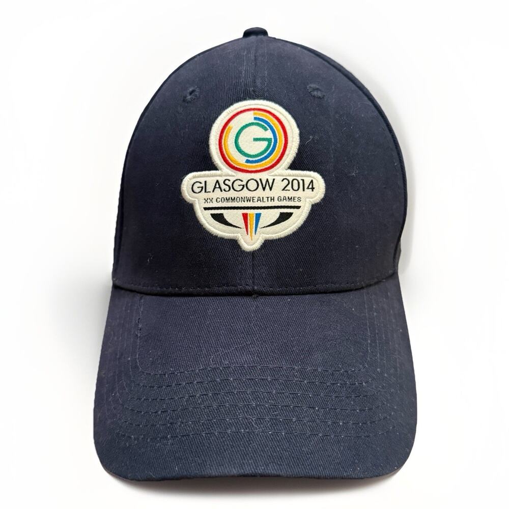 Glasgow 2014 XX Commonwealth Games Mens Navy Blue Adjustable Strapback Hat Cap